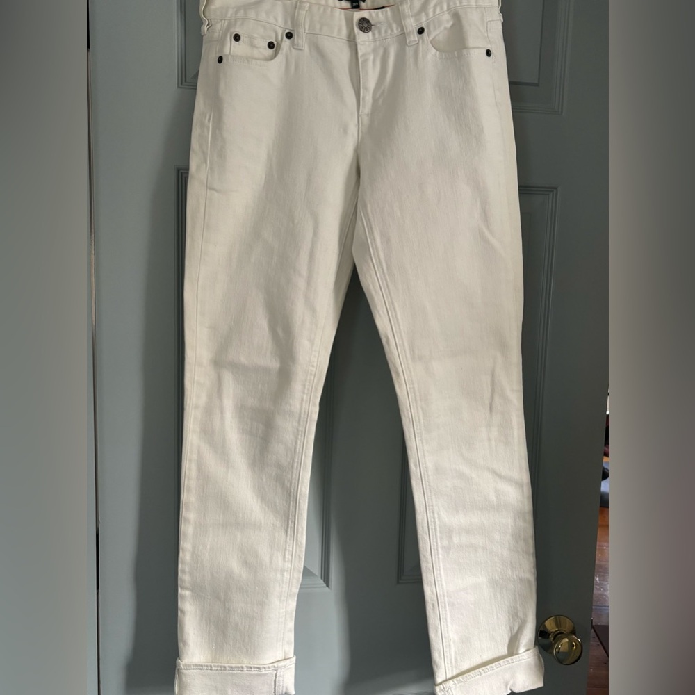 J. Crew Ivory Matchstick Jeans